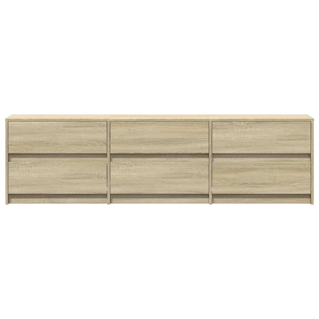Tv-Meubel Met Led 180X34X50 Cm Bewerkt Hout Kleurig 180 cm