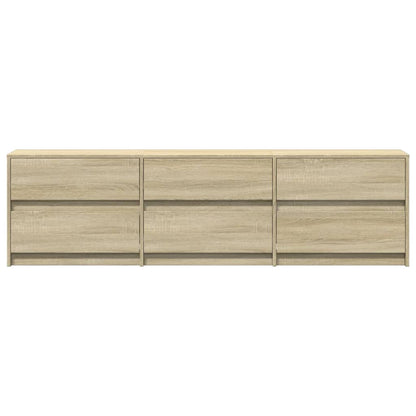Tv-Meubel Met Led 180X34X50 Cm Bewerkt Hout Kleurig 180 cm