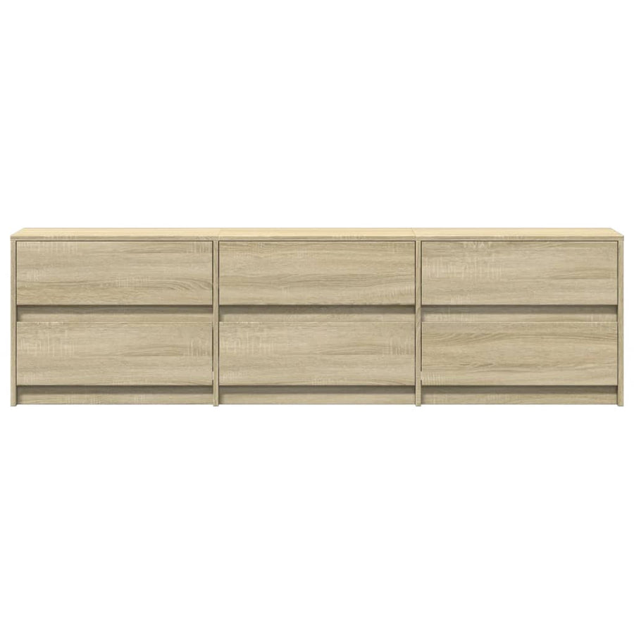 Tv-Meubel Met Led 180X34X50 Cm Bewerkt Hout Kleurig 180 cm