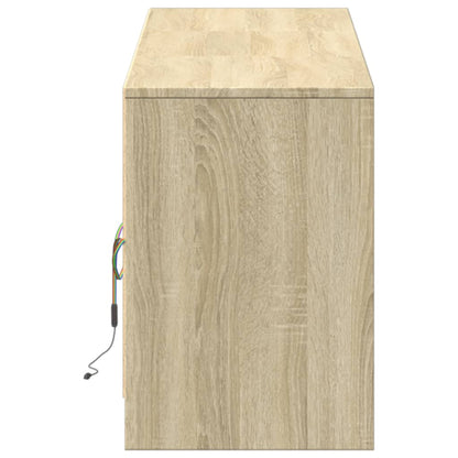 Tv-Meubel Met Led 180X34X50 Cm Bewerkt Hout Kleurig 180 cm