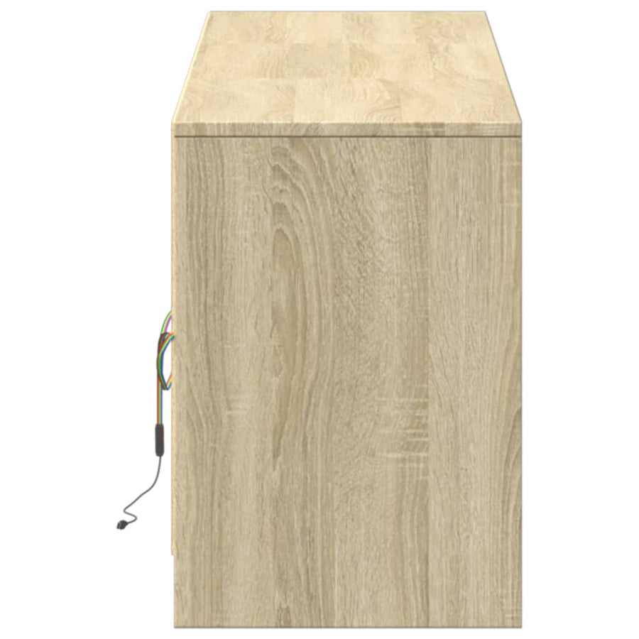 Tv-Meubel Met Led 180X34X50 Cm Bewerkt Hout Kleurig 180 cm