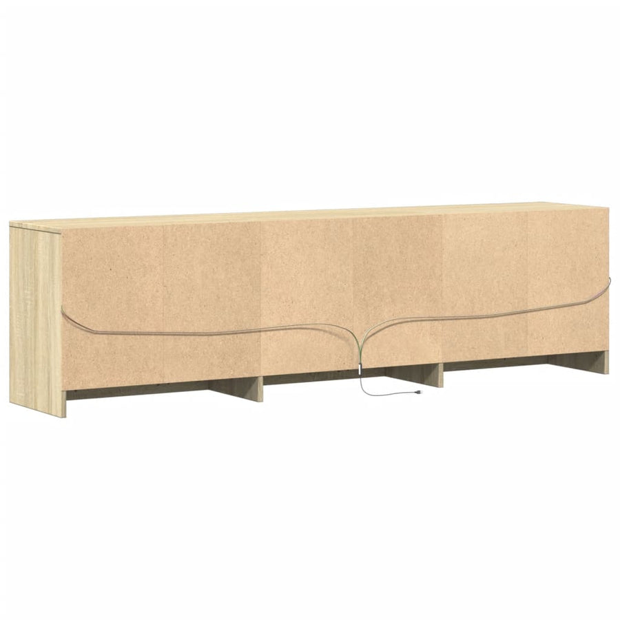 Tv-Meubel Met Led 180X34X50 Cm Bewerkt Hout Kleurig 180 cm