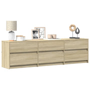 Tv-meubel 180 cm bewerkt hout met led