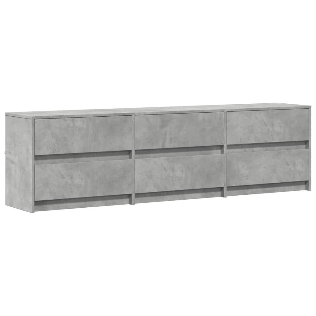 Tv-Meubel Met Led 180X34X50 Cm Bewerkt Hout 180 cm
