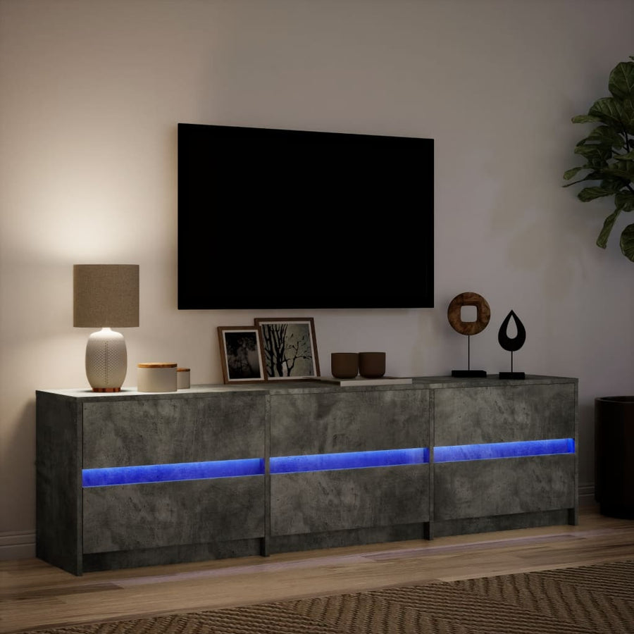 Tv-Meubel Met Led 180X34X50 Cm Bewerkt Hout 180 cm