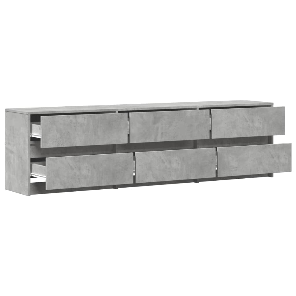 Tv-Meubel Met Led 180X34X50 Cm Bewerkt Hout 180 cm
