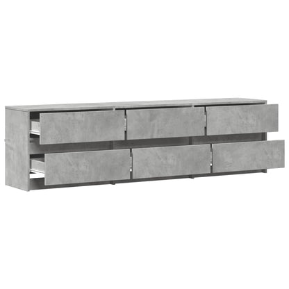 Tv-Meubel Met Led 180X34X50 Cm Bewerkt Hout 180 cm