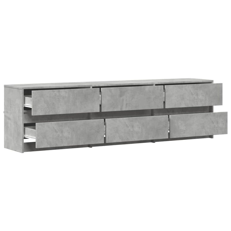 Tv-Meubel Met Led 180X34X50 Cm Bewerkt Hout 180 cm
