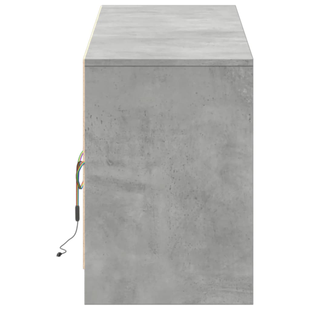 Tv-Meubel Met Led 180X34X50 Cm Bewerkt Hout 180 cm