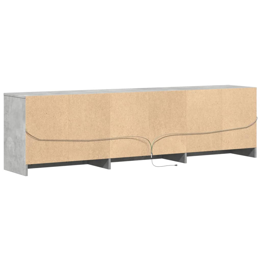 Tv-Meubel Met Led 180X34X50 Cm Bewerkt Hout 180 cm