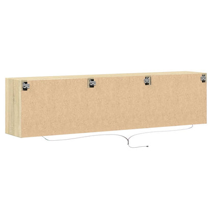 Tv-wandmeubel met LED-verlichting 180x31x45 cm sonoma eiken
