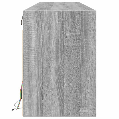 Tv-wandmeubel met LED-verlichting 180x31x45 cm grijs sonoma
