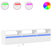 Tv-wandmeubel met LED-verlichting 180x31x45 cm wit