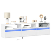 Tv-wandmeubel 180x31x45 cm wit met LED