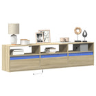 Tv-wandmeubel 180x31x45 cm sonoma eiken led