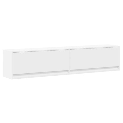 Tv-wandmeubel met LED-verlichting 180x31x38 cm wit
