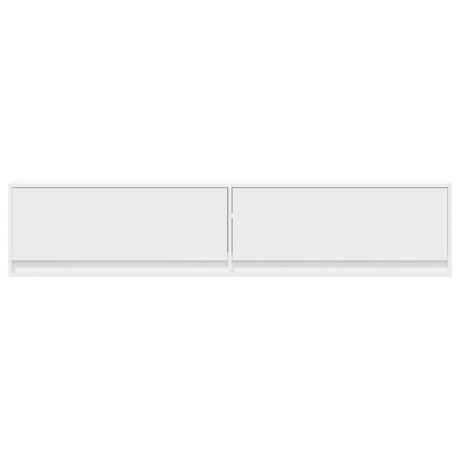 Tv-wandmeubel met LED-verlichting 180x31x38 cm wit