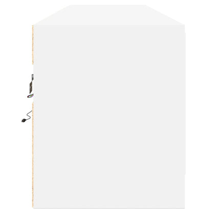 Tv-wandmeubel met LED-verlichting 180x31x38 cm wit