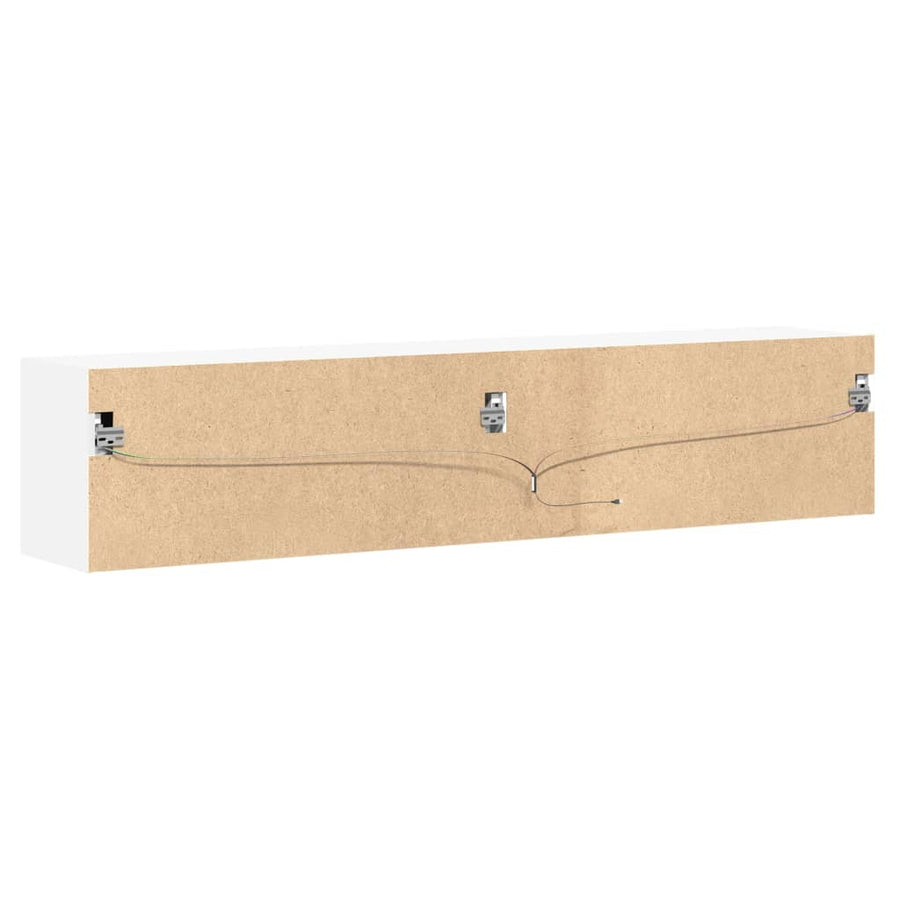 Tv-wandmeubel met LED-verlichting 180x31x38 cm wit