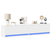 Tv-wandmeubel 180 cm wit LED