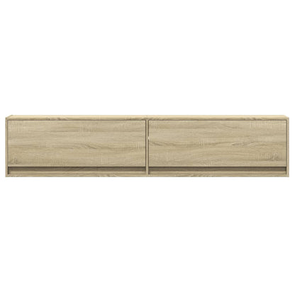 Tv-wandmeubel met LED-verlichting 180x31x38 cm sonoma eiken