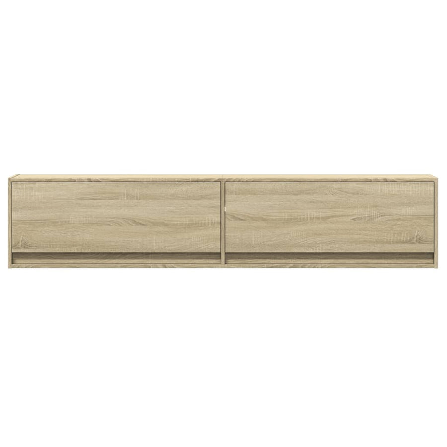 Tv-wandmeubel met LED-verlichting 180x31x38 cm sonoma eiken