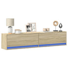 Tv-wandmeubel 180x31x38 cm sonoma eiken LED
