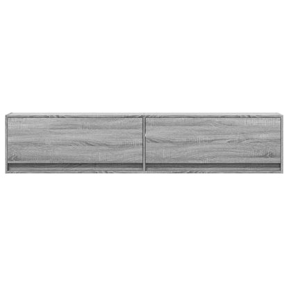 Tv-wandmeubel met LED-verlichting 180x31x38 cm grijs sonoma