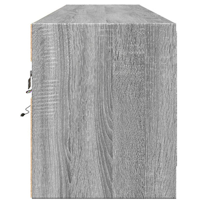 Tv-wandmeubel met LED-verlichting 180x31x38 cm grijs sonoma