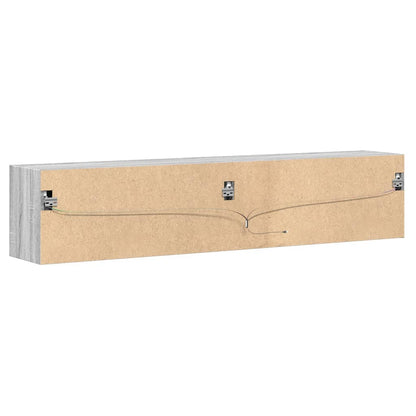 Tv-wandmeubel met LED-verlichting 180x31x38 cm grijs sonoma