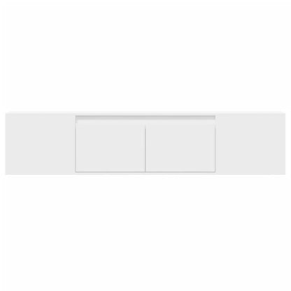 Tv-wandmeubel met LED-verlichting 180x31x39,5 cm wit