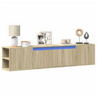 Tv-wandmeubel 180x31x39,5 cm sonoma eiken led