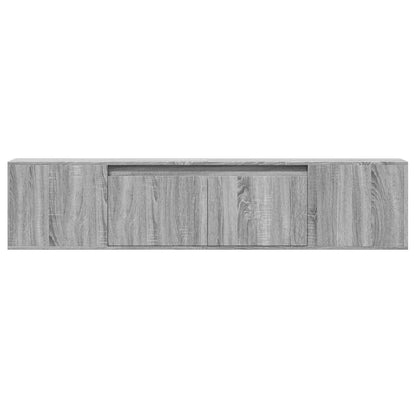 Tv-wandmeubel met LED-verlichting 180x31x39,5 cm grijs sonoma