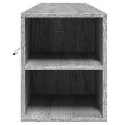 Tv-wandmeubel met LED-verlichting 180x31x39,5 cm grijs sonoma