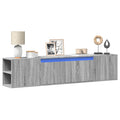 Tv-wandmeubel met LED-verlichting 180x31x39,5 cm grijs sonoma