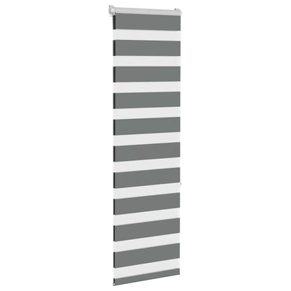Zebra rolgordijn 45x150 cm stofbreedte 40,9 cm donkergrijs