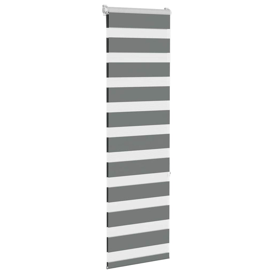 Zebra rolgordijn 45x150 cm stofbreedte 40,9 cm donkergrijs