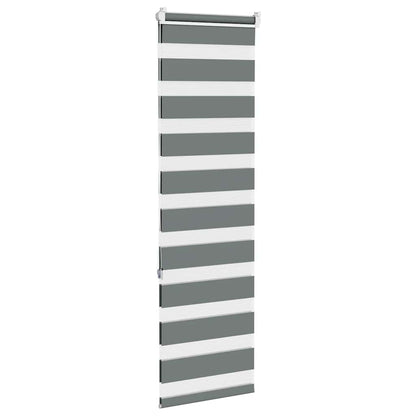 Zebra rolgordijn 45x150 cm stofbreedte 40,9 cm donkergrijs
