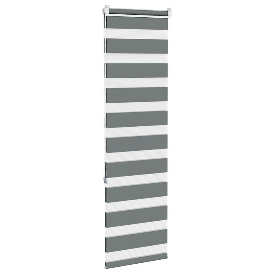 Zebra rolgordijn 45x150 cm stofbreedte 40,9 cm donkergrijs