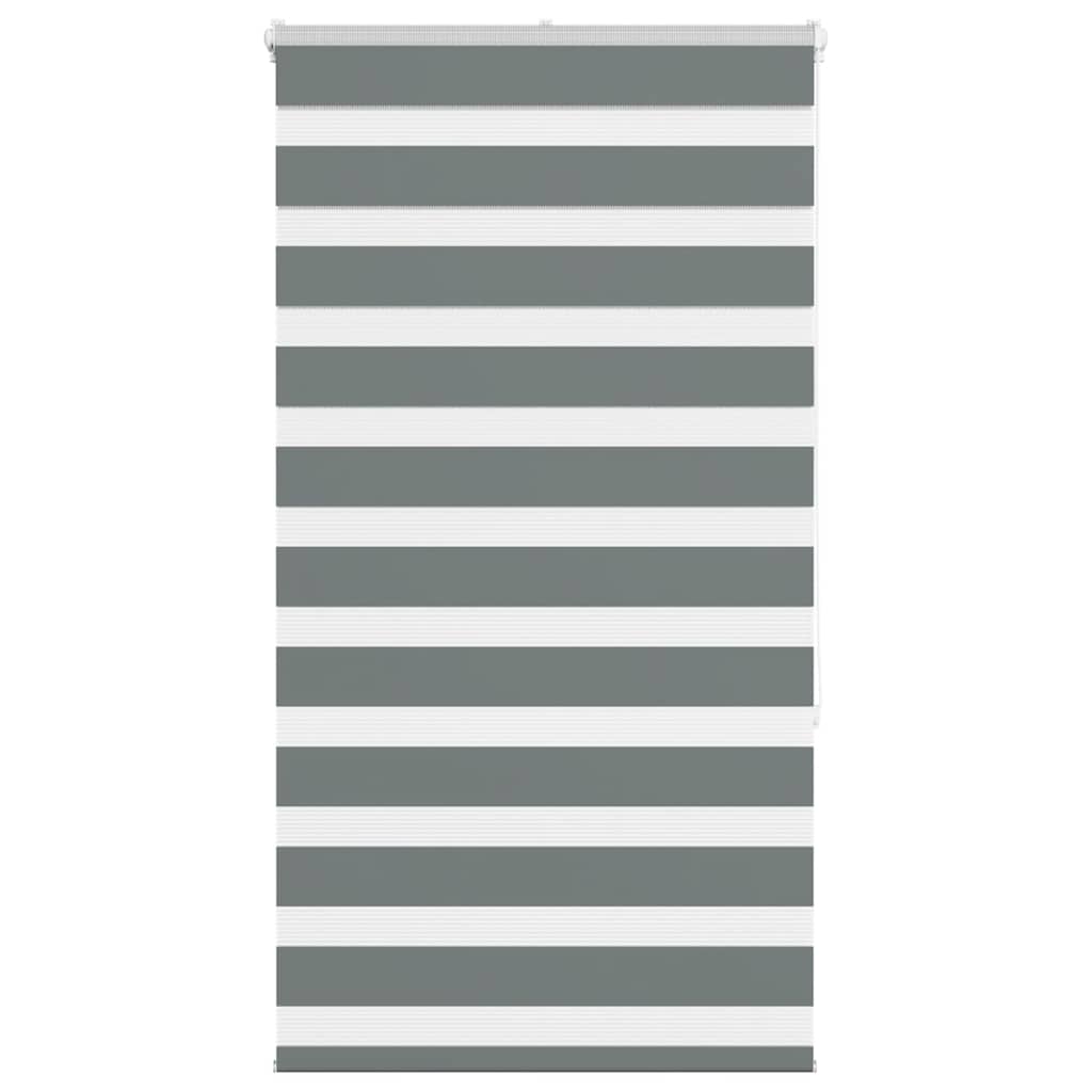 Zebra rolgordijn 80x150 cm stofbreedte 75,9 cm donkergrijs