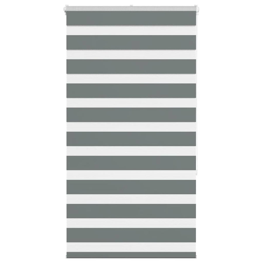 Zebra rolgordijn 80x150 cm stofbreedte 75,9 cm donkergrijs