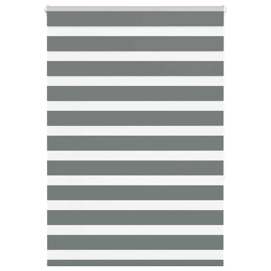 Zebra rolgordijn 105x150 cm stofbreedte 100,9 cm donkergrijs