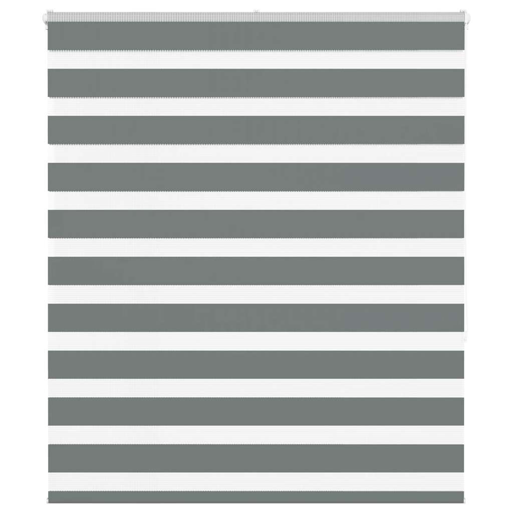 Zebra rolgordijn 130x150 cm stofbreedte 125,9 cm donkergrijs