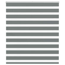 Zebra rolgordijn 130x150 cm stofbreedte 125,9 cm donkergrijs