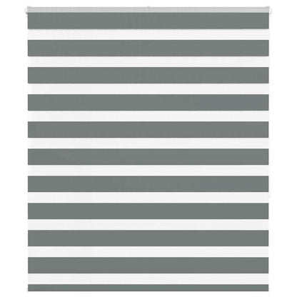 Zebra rolgordijn 130x150 cm stofbreedte 125,9 cm donkergrijs