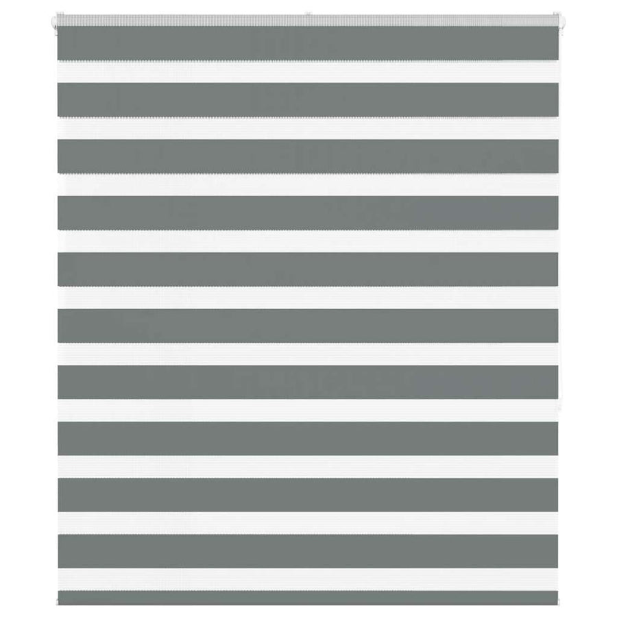 Zebra rolgordijn 130x150 cm stofbreedte 125,9 cm donkergrijs
