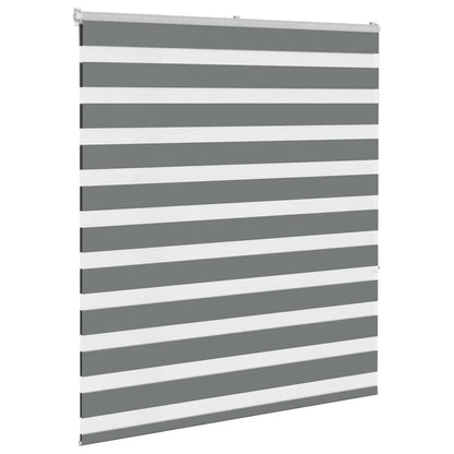 Zebra rolgordijn 130x150 cm stofbreedte 125,9 cm donkergrijs