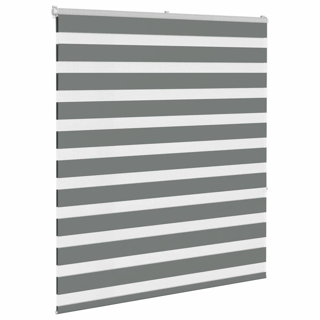 Zebra rolgordijn 135x150 cm stofbreedte 130,9 cm donkergrijs