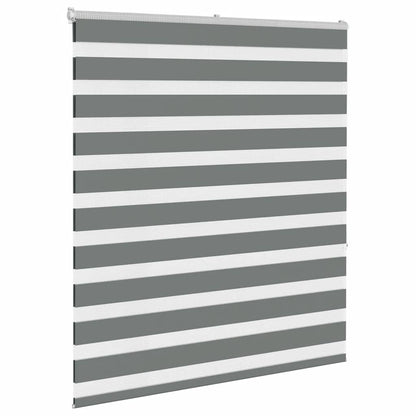Zebra rolgordijn 135x150 cm stofbreedte 130,9 cm donkergrijs