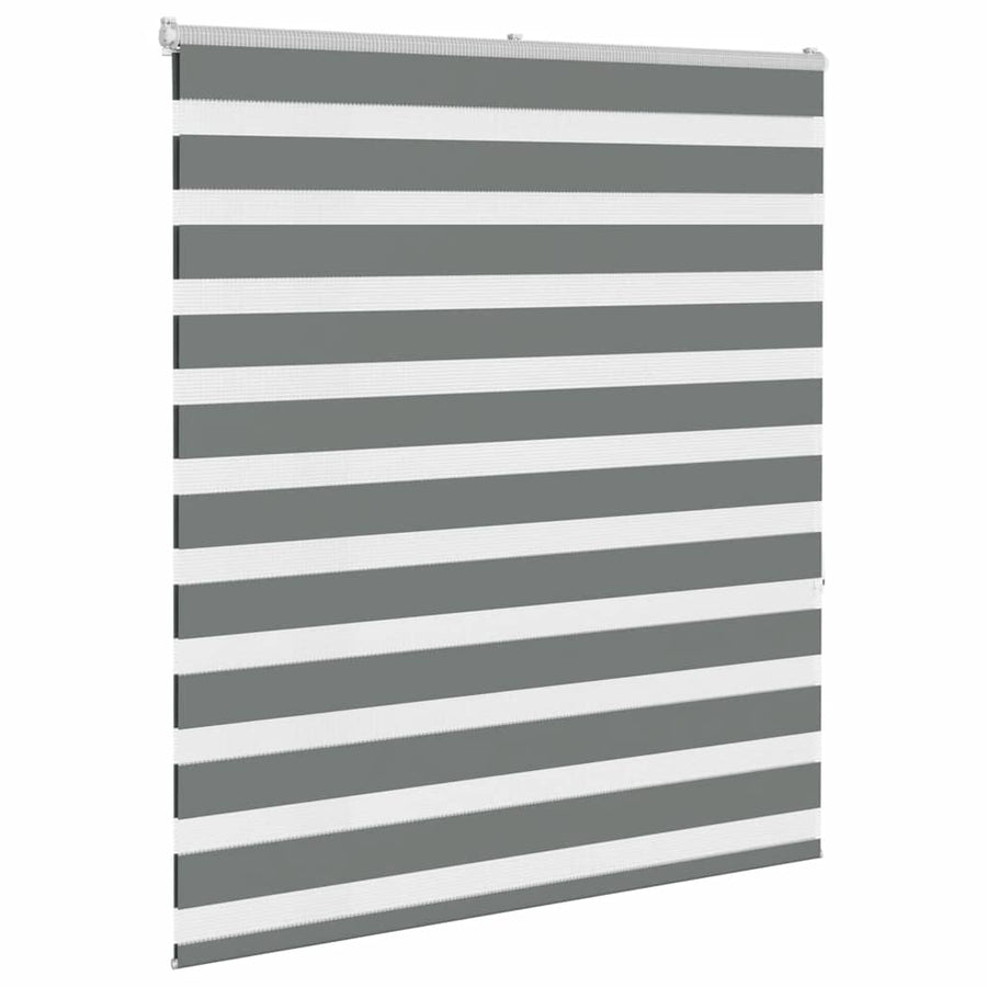 Zebra rolgordijn 135x150 cm stofbreedte 130,9 cm donkergrijs